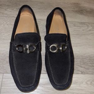 COPY - Ferragamo Black Suede loafers. Perfect condition! LIMITED EDITION